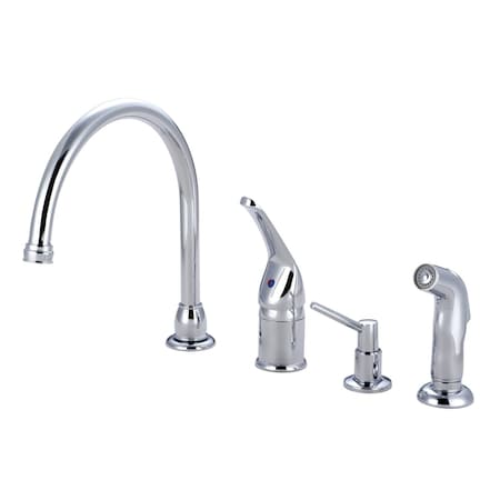 KB821K1 Single-Handle Widespread Kitchen Faucet, Polished Chrome